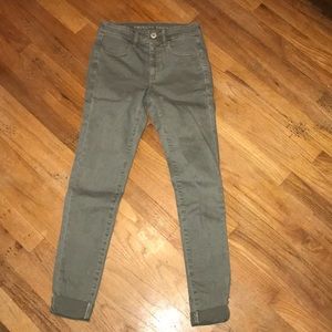 Army green jeans